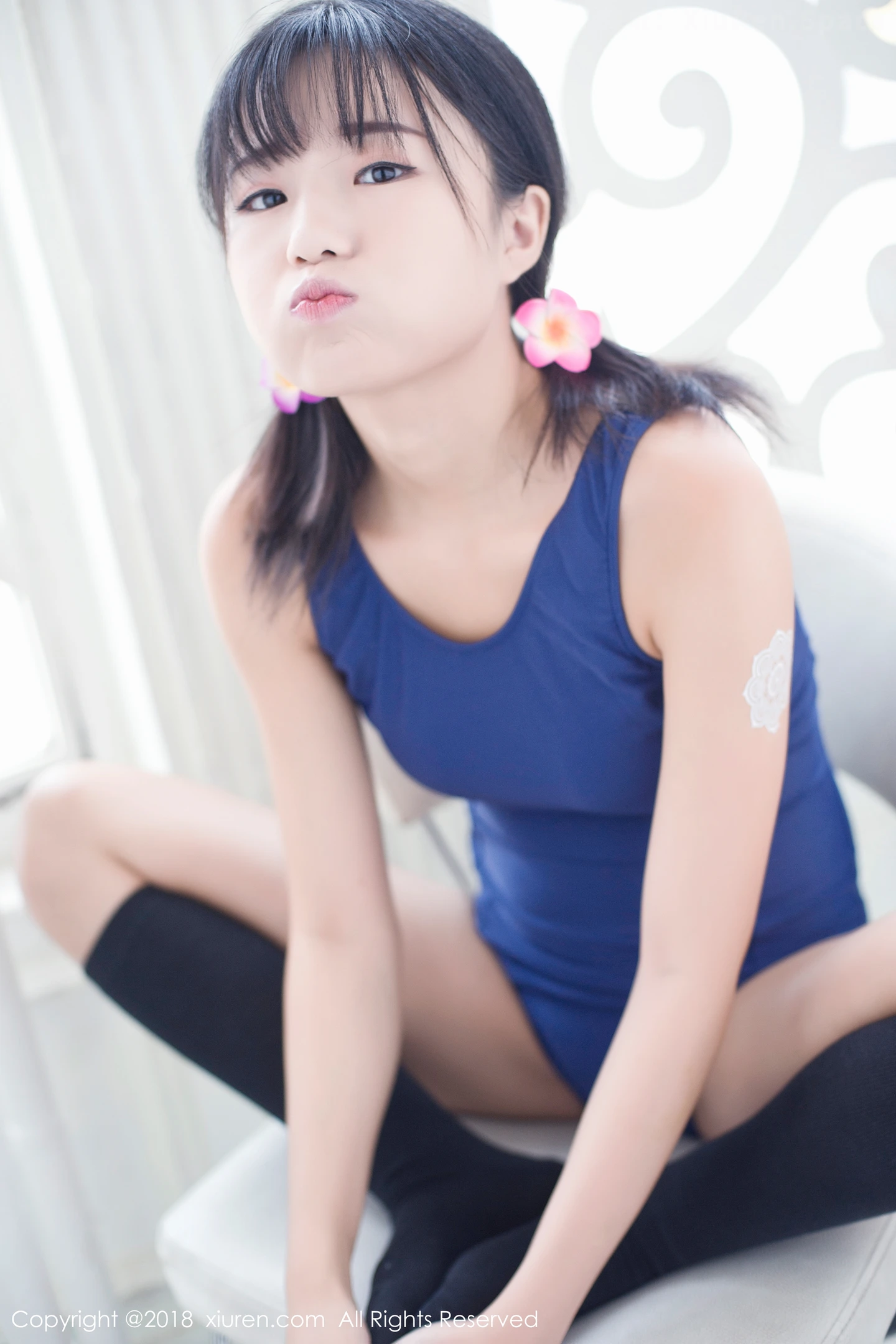 图片[4]-[XiuRen秀人网]VOL.950 嫩模仓井优香日系蓝色体操服+性感白色内衣秀完美身材诱惑写真45P-秀人网官方网站